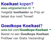 Ads met goede display-urls